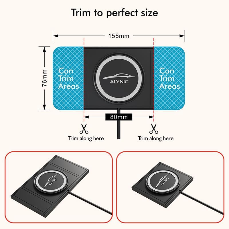 Effortless 15 W Wireless Car Charger Pad – Fast Charging for i Phone 16/15/14/13/12/11 & Samsung S24/S23/S22 – Non-Slip Design with Versatile Type C & A Port Adapter for Secure, Clutter-Free Travel Charging Solutions