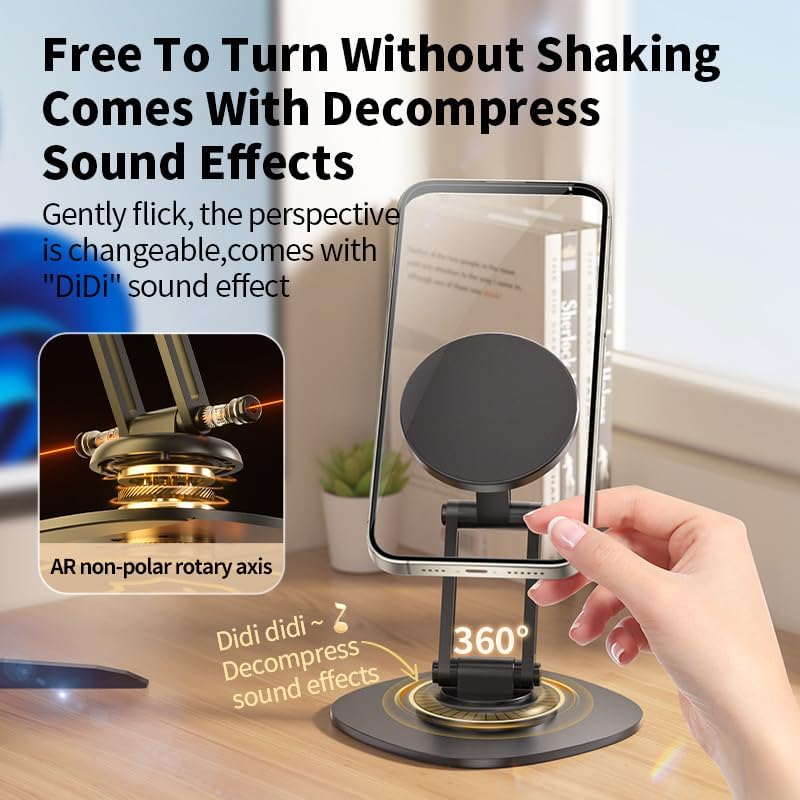 Rotation Magnetic Phone Stand Holder for iPhone Adjustable phone Holder Stand for Desk – Enhanced Compatibility and Speed