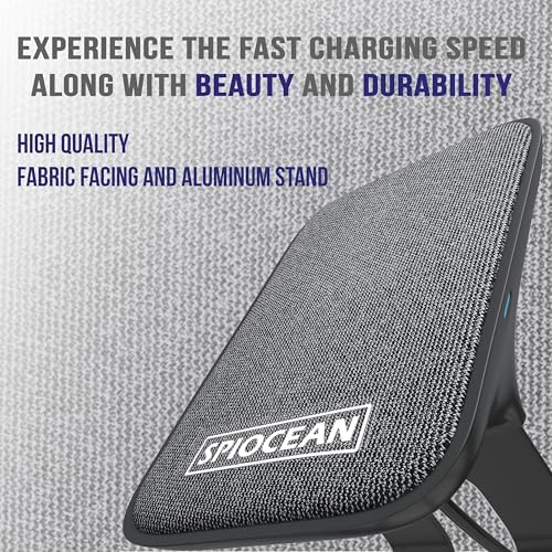 Revolutionary 10 W Qi-Certified Fast Wireless Charging Stand for i Phone & Samsung – Sleek Gray Design with QC3 Adapter for Ultimate Charging Efficiency – Compatible with i Phone 16/15/14/13/12/11 & Galaxy S22/S21/S20/S10/S9/Note 20 – Elevate Your Home and Office Charging Experience