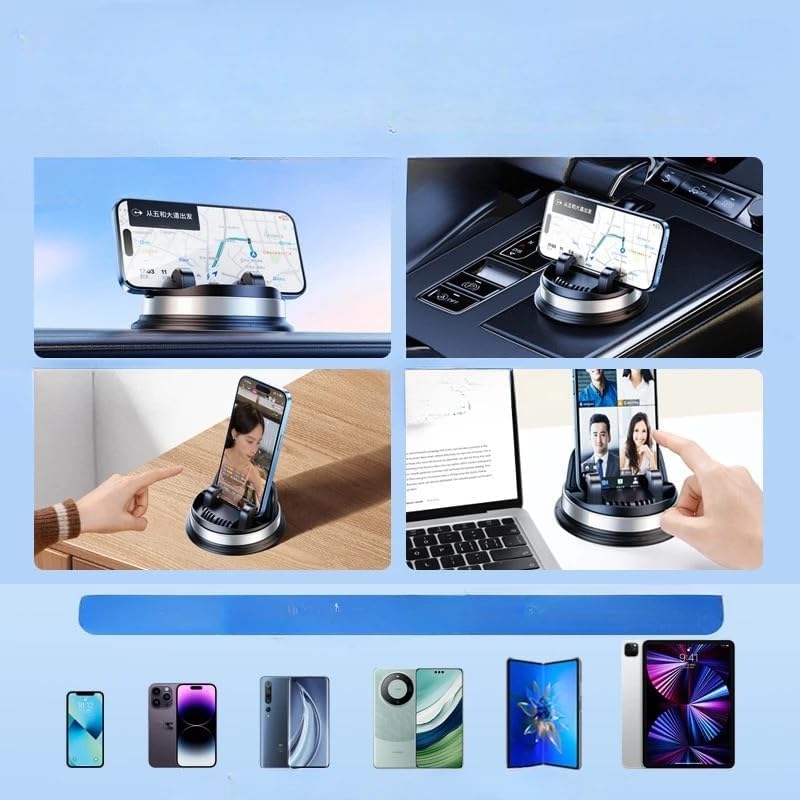 Universal Car Dashboard Phone Holder: Non-Slip Silicone Mount with 360° Rotation & 30° Adjustable Design for All Smartphones Including i Phone 16 Pro Max, Android & Pixel – Enhance Your Driving Safety and Navigation Experience