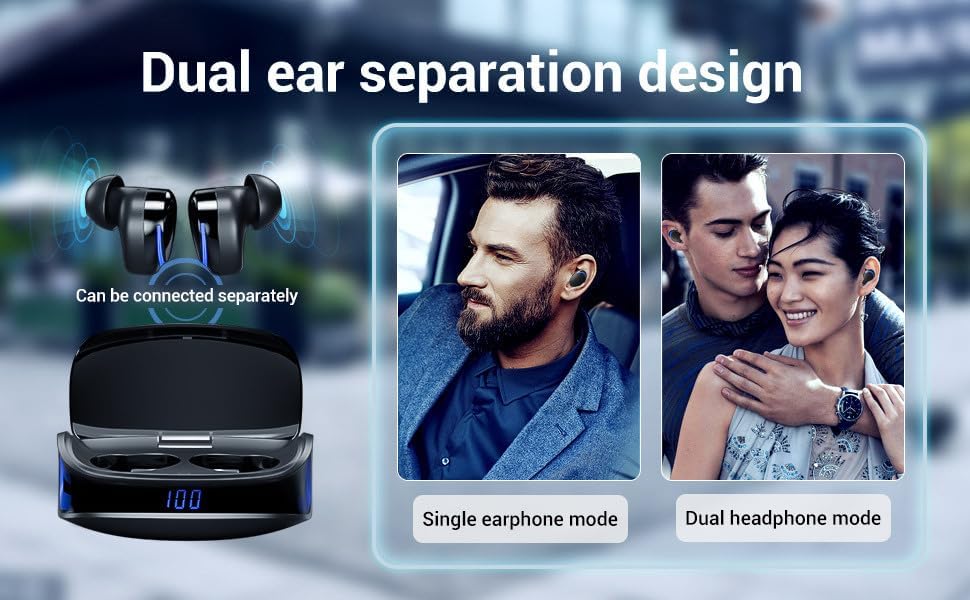 Revolutionary Bluetooth 5.0 Waterproof Wireless Earbuds – Superior Hi-Fi Sound with Ergonomic Comfort for Active Lifestyles, Enhanced Audio Experience for Workouts, Travel, and Daily Use, Featuring Rapid Connectivity and Extended Battery Life