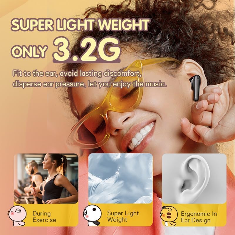 Black Panda Wireless Earbuds – Stylish Bluetooth 5.4 Sports Headphones with IPX4 Waterproof Technology, Perfect for Active Lifestyles, Travel, and School – Ideal for All Ages with Built-in Mic for Hands-Free Calls and Comfort Fit