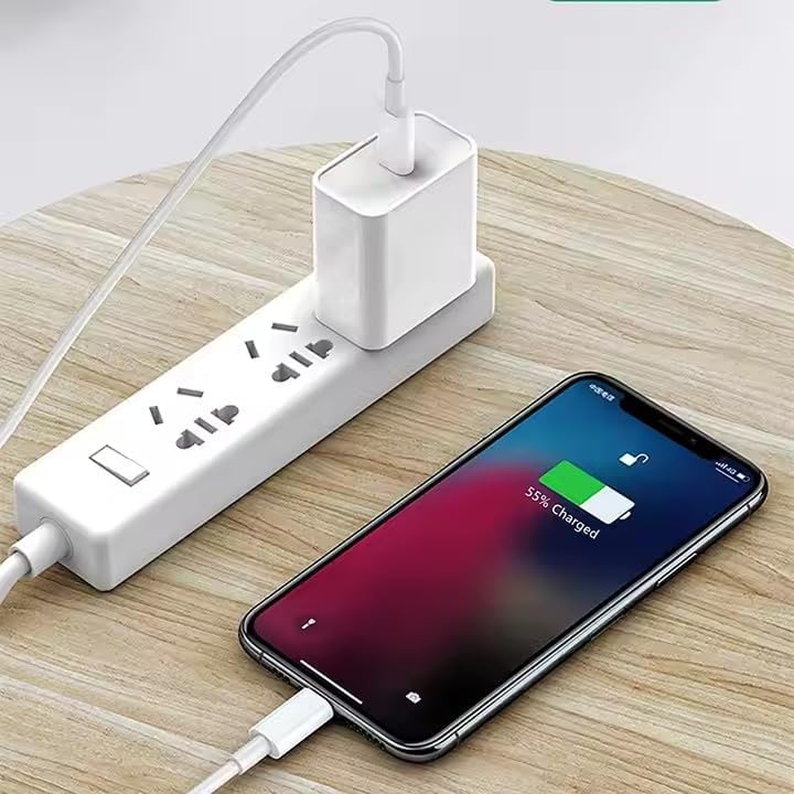 Rapid Charge 25 W USB-C PD Wall Charger with Dual Cables – Travel-Friendly Fast Charging Solution for i Phone 15/14/13/12, Samsung Galaxy S24/S23, Google Pixel, and i Pad – Compact Design for On-the-Go Power Delivery with Enhanced Safety Features