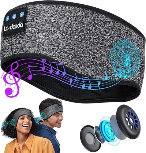 Ultimate Comfort Bluetooth Sleep Headband: Lightweight Wireless Headphones for Side Sleepers, Fitness Lovers, and Travelers – Enjoy Deep, Restful Sleep and Energizing Workouts with HD Sound Quality and Breathable Fabric