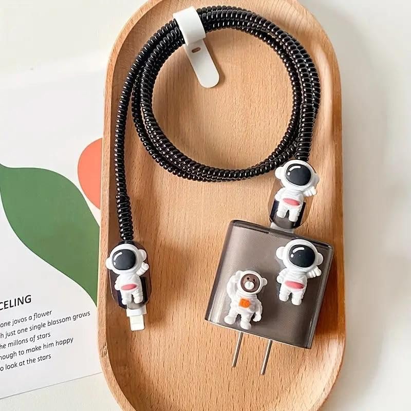 Adorable 3 D Cartoon Charger Protectors – Kitty & Bear Pack of 2 for i Phone 11, 12, 13, 14 Pro Max – Cute Silicone Cable Sleeves for Enhanced Durability & Style – Protect Your Charging Heads from Damage & Dust with Kawaii Designs – Compatible with 18 W & 20 W i Phone Chargers – Lightweight & Portable Charging Accessories for Everyday Use