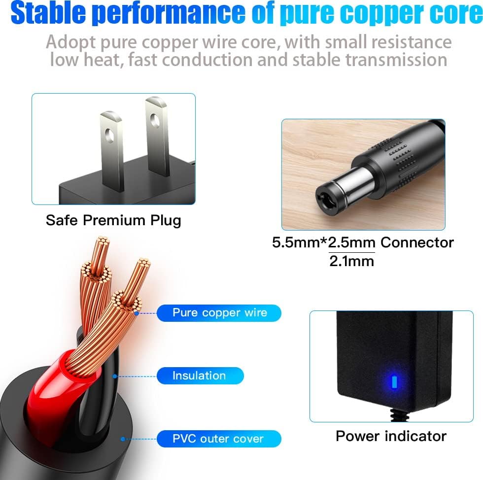 Universal 12 V 1.5 A AC/DC Power Supply Adapter – Reliable 100-240 V Input to 12 V Output Converter for LED Lighting, Motors, Routers, and CCTV Systems – High-Efficiency 18 W Transformer with Versatile 5.5 x2.5 mm/2.1 mm Plug for Optimal Device Compatibility – Durable and Compact Design for Home and Travel Use