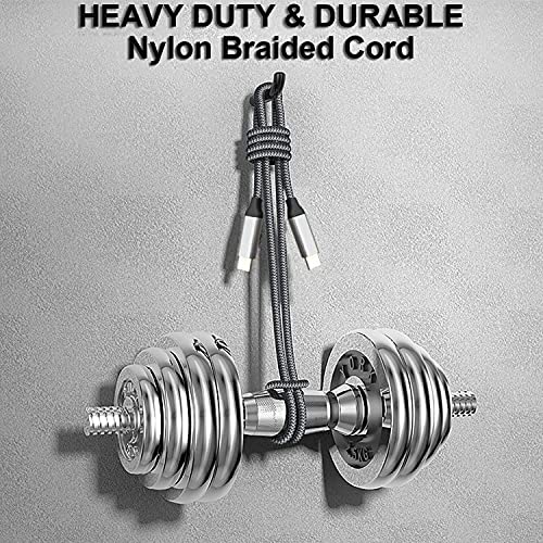 Fast Charging USB C to USB C Cable – 10 ft Braided Type C Charger Cord (2-Pack) for i Phone 15 Series, i Pad Pro/Air, Mac Book Air, Samsung Galaxy S23/S22/S21, Note 20 & PS5 – 60 W Power Delivery, Durable & Tangle-Free Design for Maximum Flexibility and Enhanced Compatibility