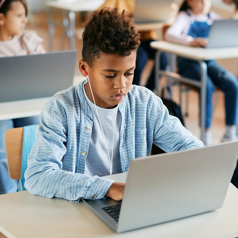 Maeline 20-Pack Tangle-Free Stereo Earbuds – Premium Wired Headphones for K-12 Classrooms, Libraries, Travel, and Fitness – High-Fidelity 3.5 mm Compatibility for Phones, Tablets, and Laptops – Sleek Jet Black Design for Ultimate Convenience and Storage Efficiency