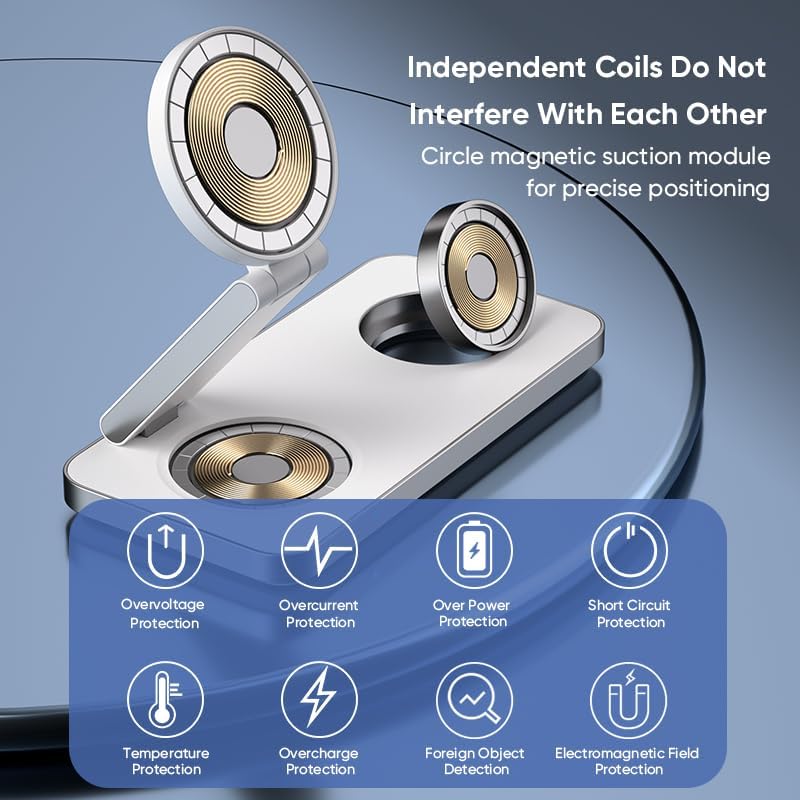 Ultimate 3-in-1 Apple Device Charging Station: Fast Wireless Charger for i Phone 16/15/14/13/12, Apple Watch & Air Pods – Sleek, Compact Design with Enhanced Speed and Versatile Functionality for Home or Office Use