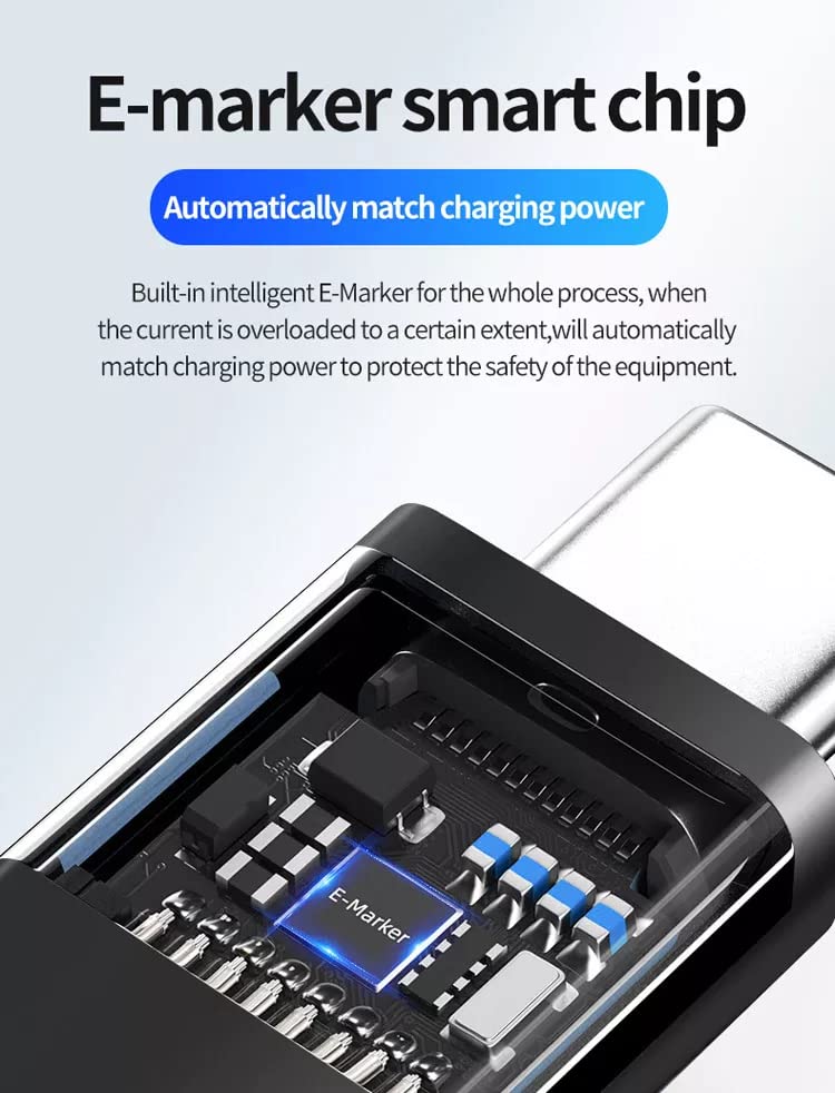 Ultra-Fast 40 Gbps USB-C 4 Data Transfer & Charging Cable – 100 W Power Delivery Compatible with i Phone 15, Mac Book, i Pad, Galaxy S23 – 2 M / 6.5 ft Durable Nylon Cord for Seamless Connectivity and Enhanced Performance