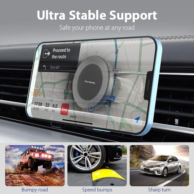 Mag Safe-Compatible Cup Holder Phone Mount – Ultra-Strong Magnetic Phone Holder with Flexible Gooseneck, Expandable Base for Secure Fit in Any Vehicle, Perfect for i Phone, Galaxy, and Pixel – Enhance Your Driving Safety and Convenience