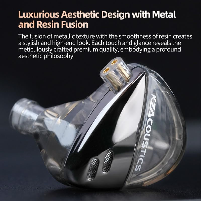 KZ Libra Hi-Fi In-Ear Headphones – Customizable Detachable Cable for Audiophiles Seeking Superior Sound – Enhanced Heavy Bass Earbuds with Ultra-Wide Frequency Response – Ergonomic Comfort Design for All-Day Listening – Multi-Device Compatible for Optimal Audio Flexibility – Transform Your Music Journey with Exceptional Clarity and Dynamic Range