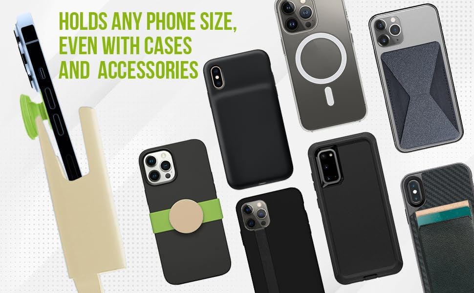 Smartphone Mounts for Cars or Trucks Made in USA by Cell Phone Seat, Universal Fit Including iPhone, Samsung, Android Cellphones, Wolf Gray Color, Hands-Free Compliant Cradle – Enhanced Compatibility and Speed