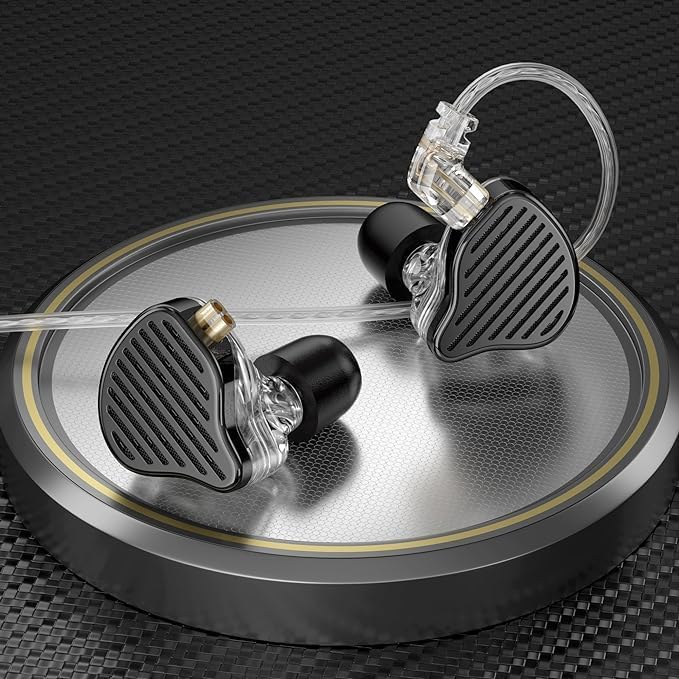 KZ ZSN Pro Hybrid In-Ear Earbud Headphones – High-Fidelity Audio with Dynamic Driver & Balanced Armature, Stylish Metal Faceplate, Detachable Cable for Custom Connectivity – Perfect for i Phone & Android Use, Ideal for Fitness & Everyday Listening (Blue, No Mic)