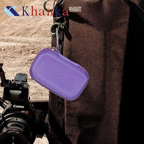 Khanka Compact Hard Shell Travel Case for Anker Mag Go 10000 m Ah Power Bank – Lightweight & Shockproof Protection for Apple Watch Charging – Ideal for Outdoor Adventures with Carabiner Clip – Dust & Water Resistant Storage Solution – Secure Design with Internal Buckle & Mesh Pocket for Accessories – Case Only, No Battery Included