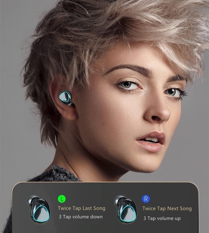 Premium Bluetooth V5.3 Wireless Earbuds – 60 Hours Playback with Deep Bass Sound, IPX7 Waterproof Design, LED Power Display & Built-in Mic – Perfect for Music, Gaming, and Calls on All Devices