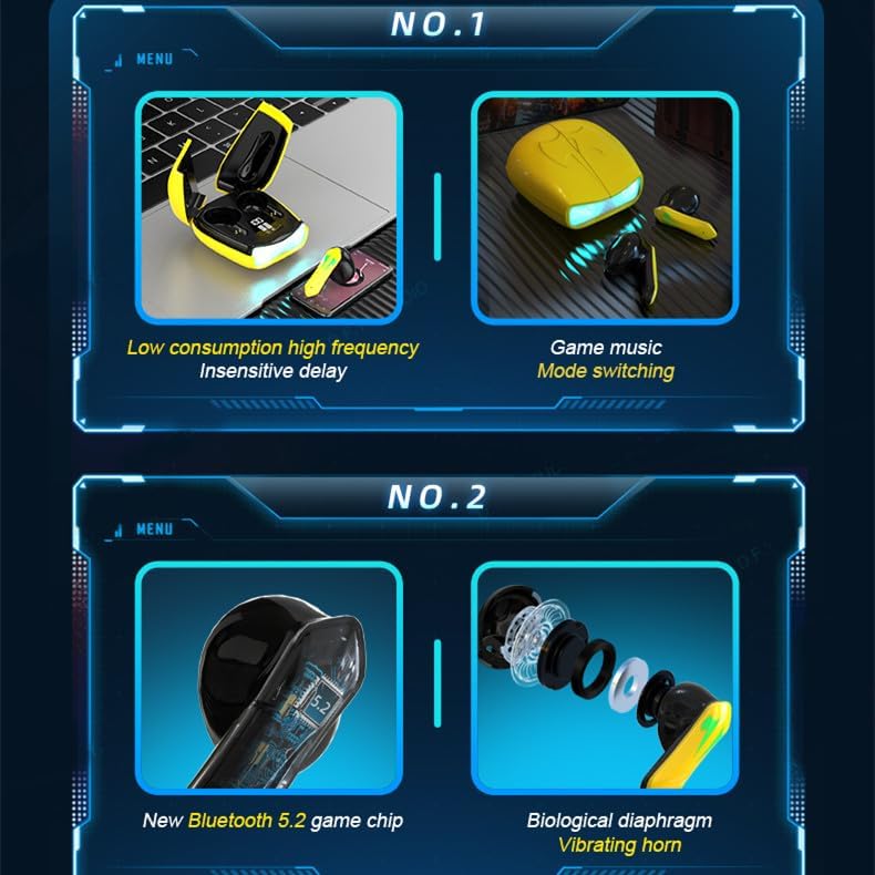 Revolutionary Ear Hook Bluetooth Wireless Headphones – Comfort-Focused Noise Cancelling Earphones with Microphone for Android & i Phone Compatibility (Red) – Effortless Connectivity, Ultimate Sound Quality, and Ergonomic Design for All-Day Wear