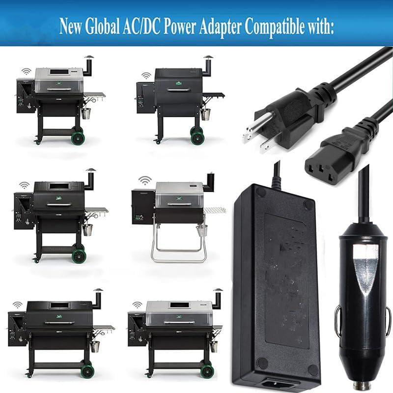 Maximize Your Grilling Potential with the Lightweight 12 V Power Supply Cord for Green Mountain Grills – Essential Davy Crockett Adapter for Uninterrupted Cooking Performance – Durable, Portable, and Easy-to-Use Accessory for Effortless Outdoor Culinary Experiences