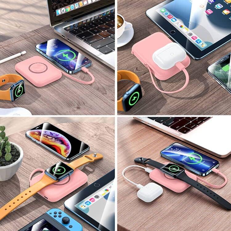 HUOTO Ultra-Compact 5000 m Ah Portable Charger – Premium Power Bank for i Phone 14/13/12/11/8/7/6 & Apple Watch Series 1-9 – Fast Charging, Lightweight, and Versatile Charging Solution for On-the-Go Lifestyle