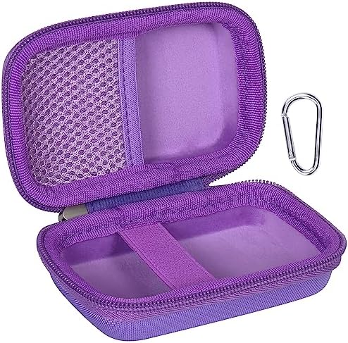 Khanka Compact Hard Shell Travel Case for Anker Mag Go 10000 m Ah Power Bank – Lightweight & Shockproof Protection for Apple Watch Charging – Ideal for Outdoor Adventures with Carabiner Clip – Dust & Water Resistant Storage Solution – Secure Design with Internal Buckle & Mesh Pocket for Accessories – Case Only, No Battery Included