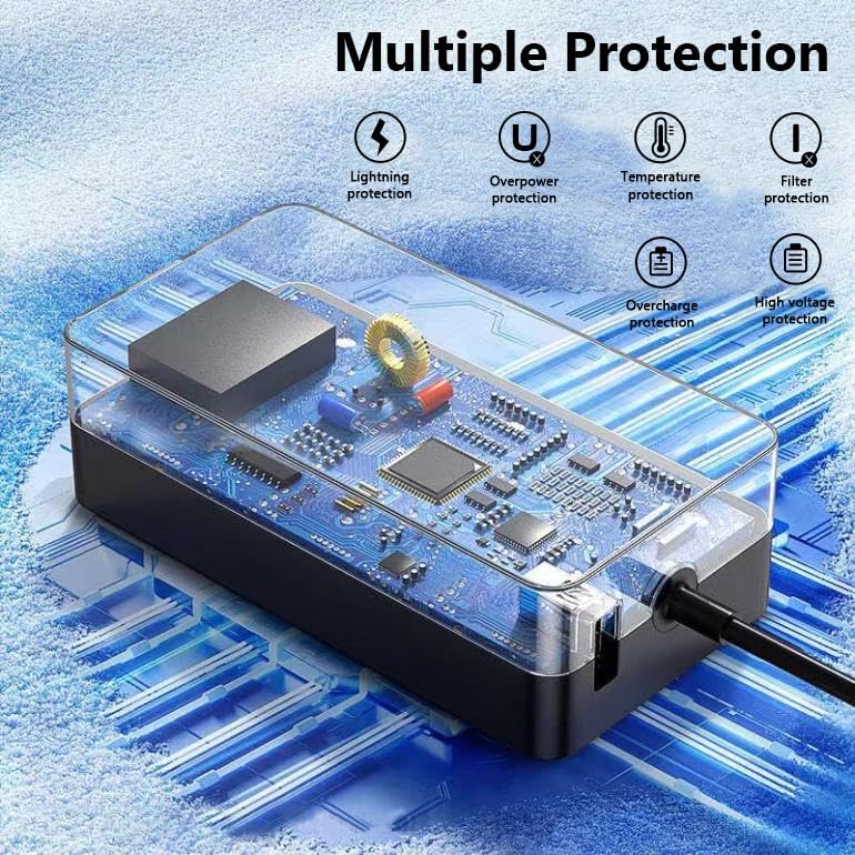 Ultra-Fast 127 W Surface Book 3 Charger with 10 FT Power Cable – Universal Compatibility for All Surface Devices Including Surface Book 1, 2, Laptop Studio, Pro Series – Dual Charging Capability with USB Port – Advanced Safety Features for Optimal Device Protection and Performance