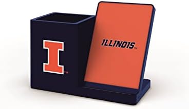NCAA Unisex Fast Wireless Charging Stand & Desk Organizer – Stylish Multi-Device Charger for Sports Enthusiasts, Efficient Workspace Solution with Built-in Accessory Compartments