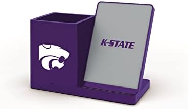 NCAA Unisex Fast Wireless Charging Stand & Desk Organizer – Stylish Multi-Device Charger for Sports Enthusiasts, Efficient Workspace Solution with Built-in Accessory Compartments