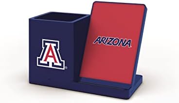 NCAA Unisex Fast Wireless Charging Stand & Desk Organizer – Stylish Multi-Device Charger for Sports Enthusiasts, Efficient Workspace Solution with Built-in Accessory Compartments