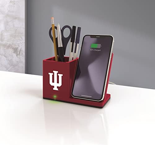 NCAA Unisex Fast Wireless Charging Stand & Desk Organizer – Stylish Multi-Device Charger for Sports Enthusiasts, Efficient Workspace Solution with Built-in Accessory Compartments
