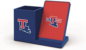 NCAA Unisex Fast Wireless Charging Stand & Desk Organizer – Stylish Multi-Device Charger for Sports Enthusiasts, Efficient Workspace Solution with Built-in Accessory Compartments